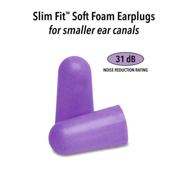 Macks Slim Fit Smaller Soft Foam Ear Plugs (NRR 31 | Bottle of 50 Pairs)